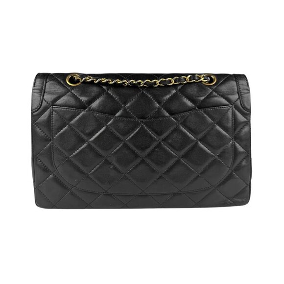 CHANEL Matelasse Double Flap Chian Shoulder Bag Black/Gold/Silver - Picture 3 of 13